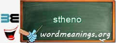 WordMeaning blackboard for stheno